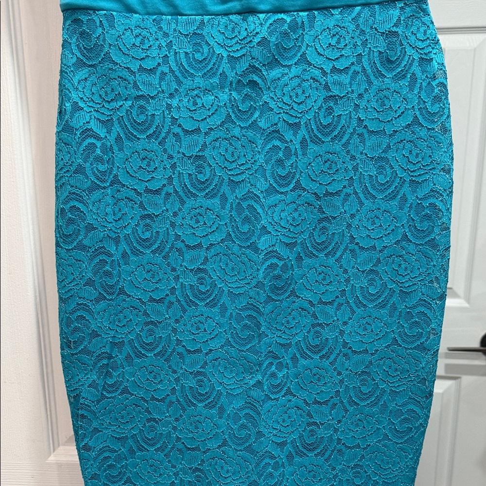 Ricki's Teal Lace Midi Dress - Picture 5 of 7